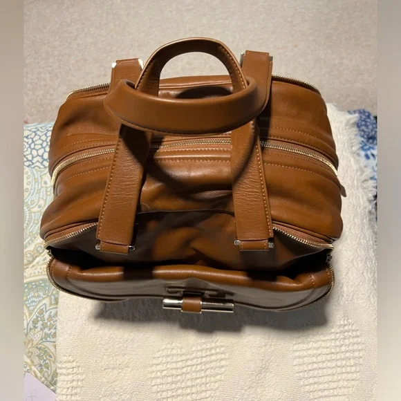 JIMMY CHOO Justine Handbag/Tote Brown/Tan Leather Shoulder Bag - Picture 10 of 16